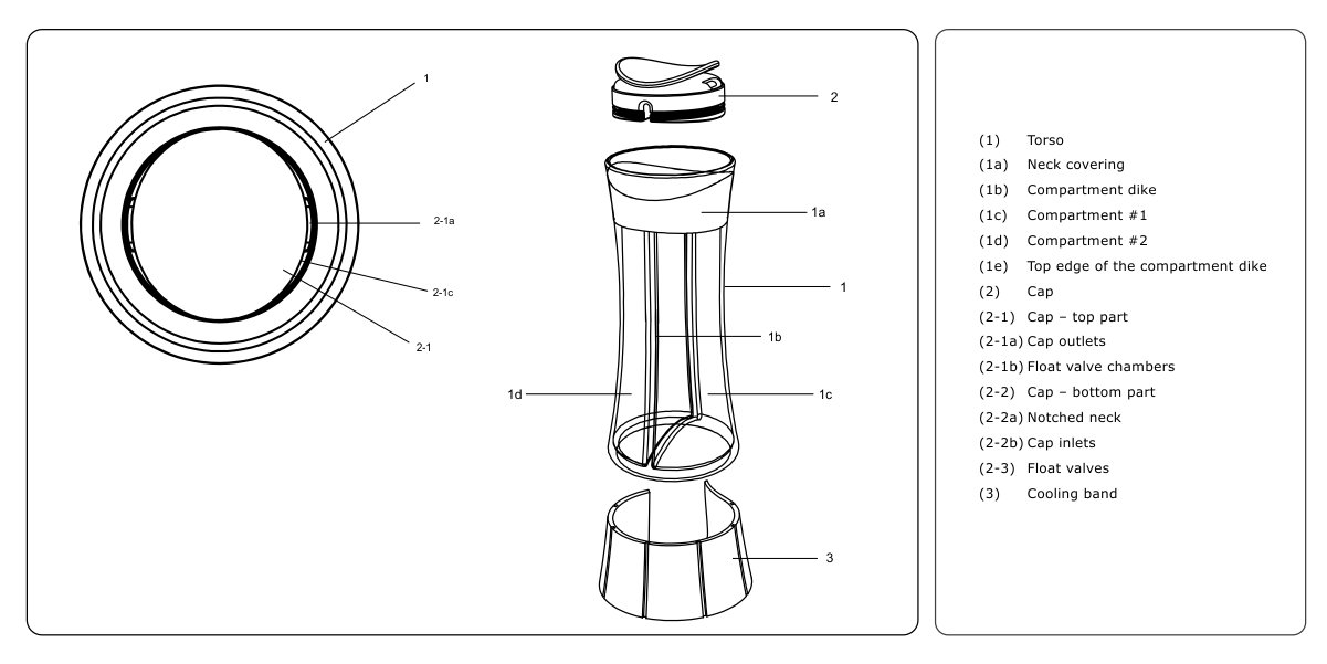 DC.GLASS Double Chamber Coctail Glass