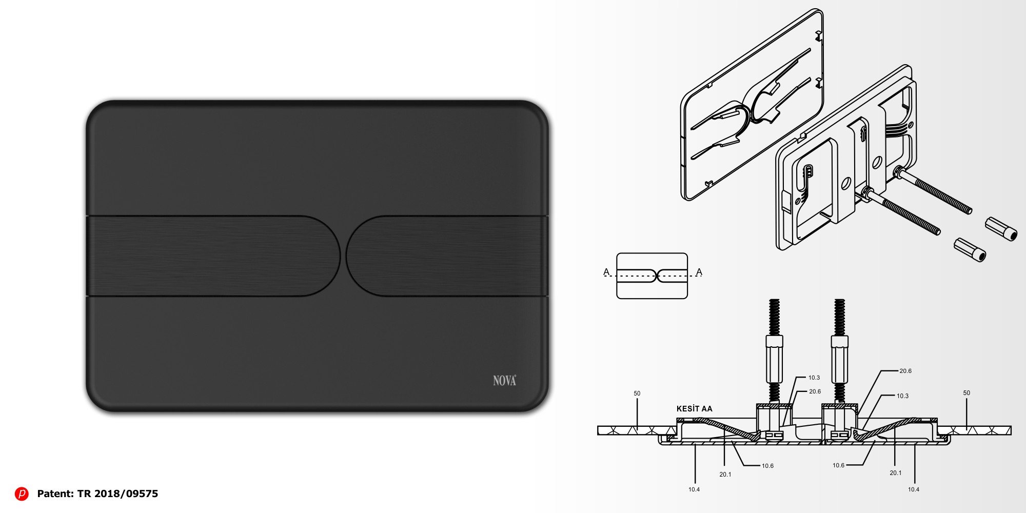 NOVA.SLIM Built-in Reservoir Button