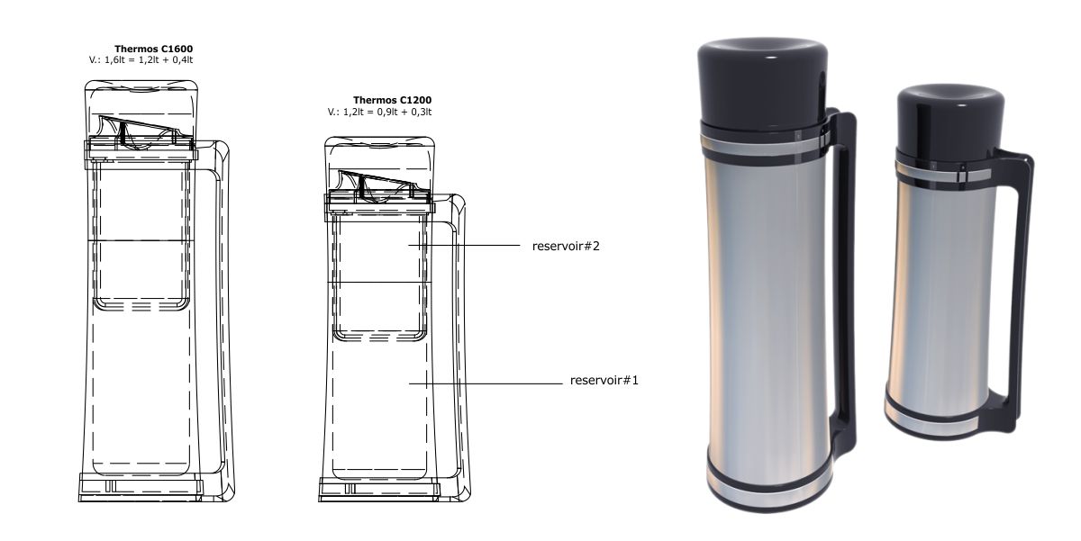 VORTEX Double-Reservoir Thermos